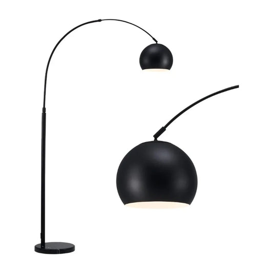 Arc Floor Lamps Metal Shade, BlackFloor Lamp Over The Couch, 360° Rotatable Standing Lamp